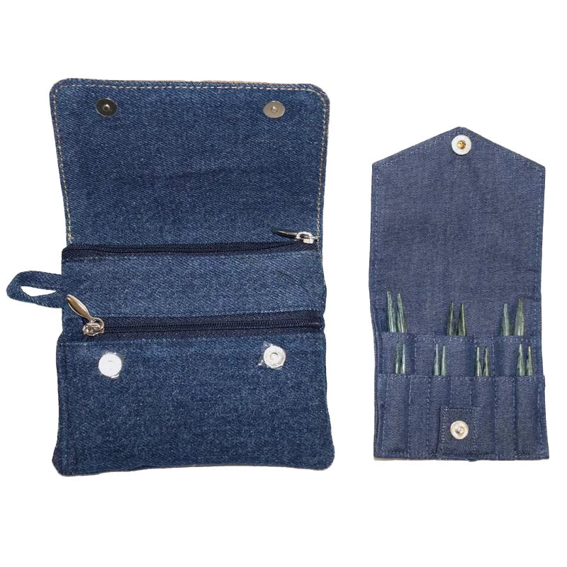 SET MINI AGHI CIRCOLARI INTERCAMBIABILI - INDIGO DENIM - KNIT PRO