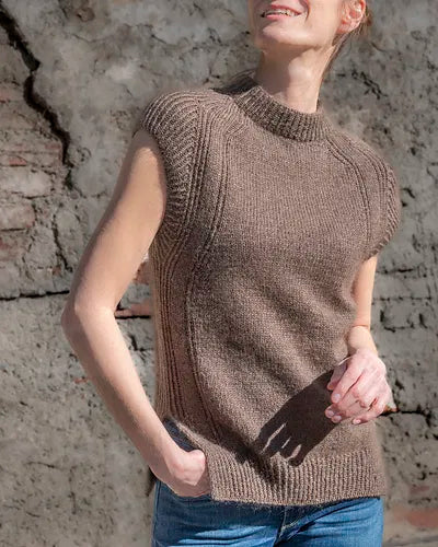 KIT SWAY LINE SLIPOVER (TEE) by  KNITTING ADVENTURES